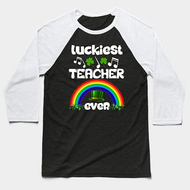 Luckiest Teacher Ever Baseball T-Shirt by Darwish